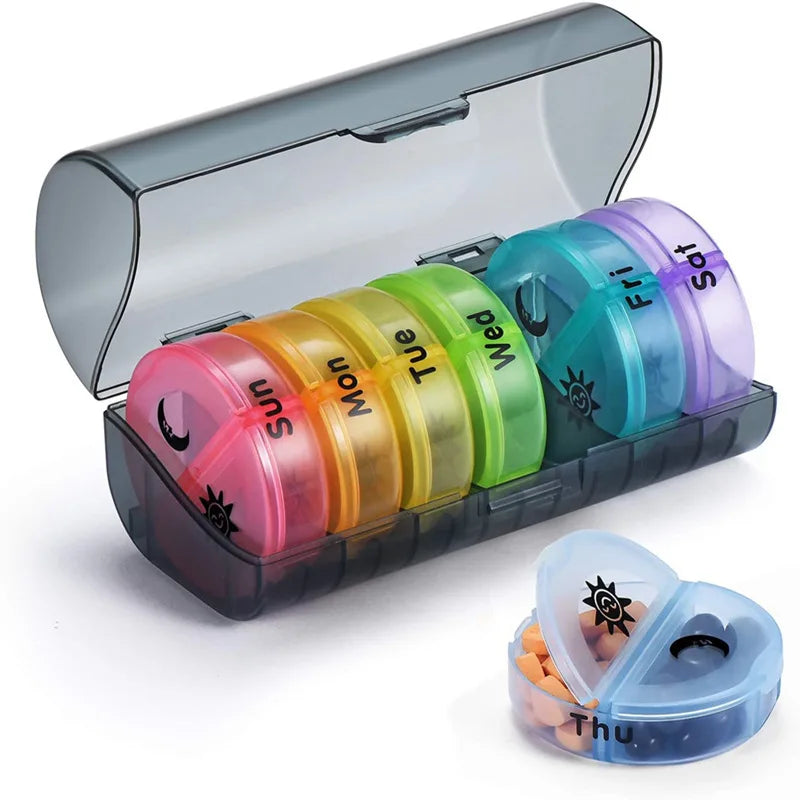 Pill Cutter With Invisible Storage Box Portable 2 In 1 Mini Drug Tablet Medicine Small Small Medicine Box Health Care Pills Case