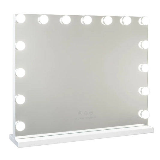 Flaminguuo makeup mirror with Led light mirror makeup vanity with light 15 LED bulbs mirror with lights USB mirror with light 3 modes makeup mirror with big light