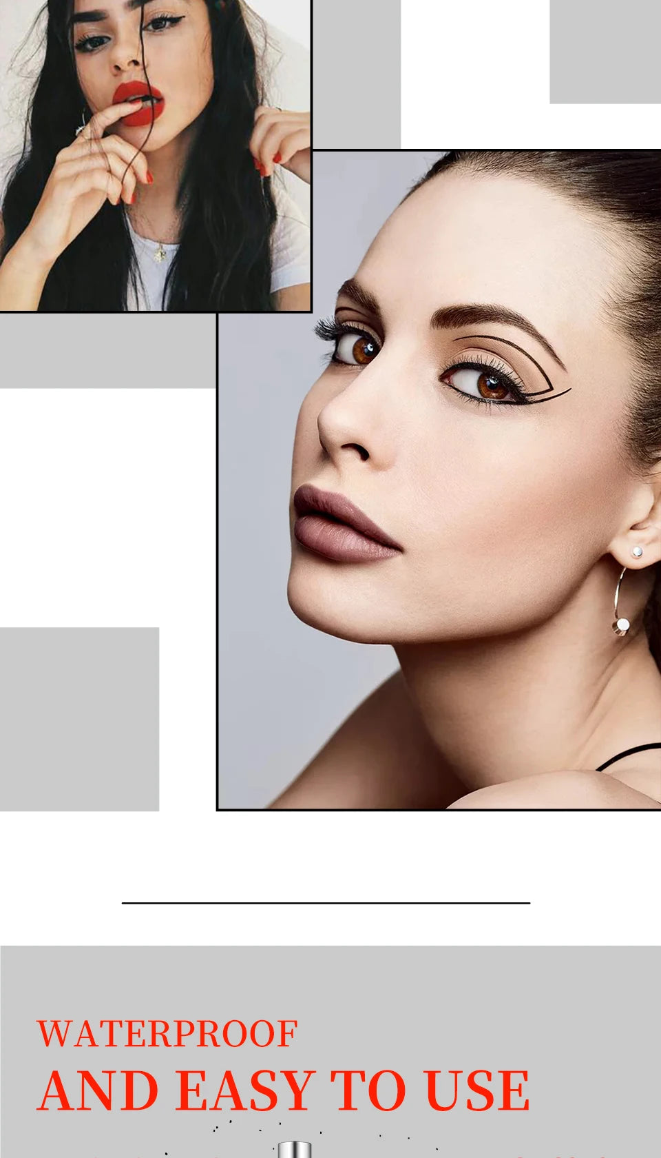 IMAGIC Waterproof Eyeliner Shine Eyeliner Matte Make Your Beauty Black Long Lasting Eyeliner Pen Makeup Cosmetic Tool