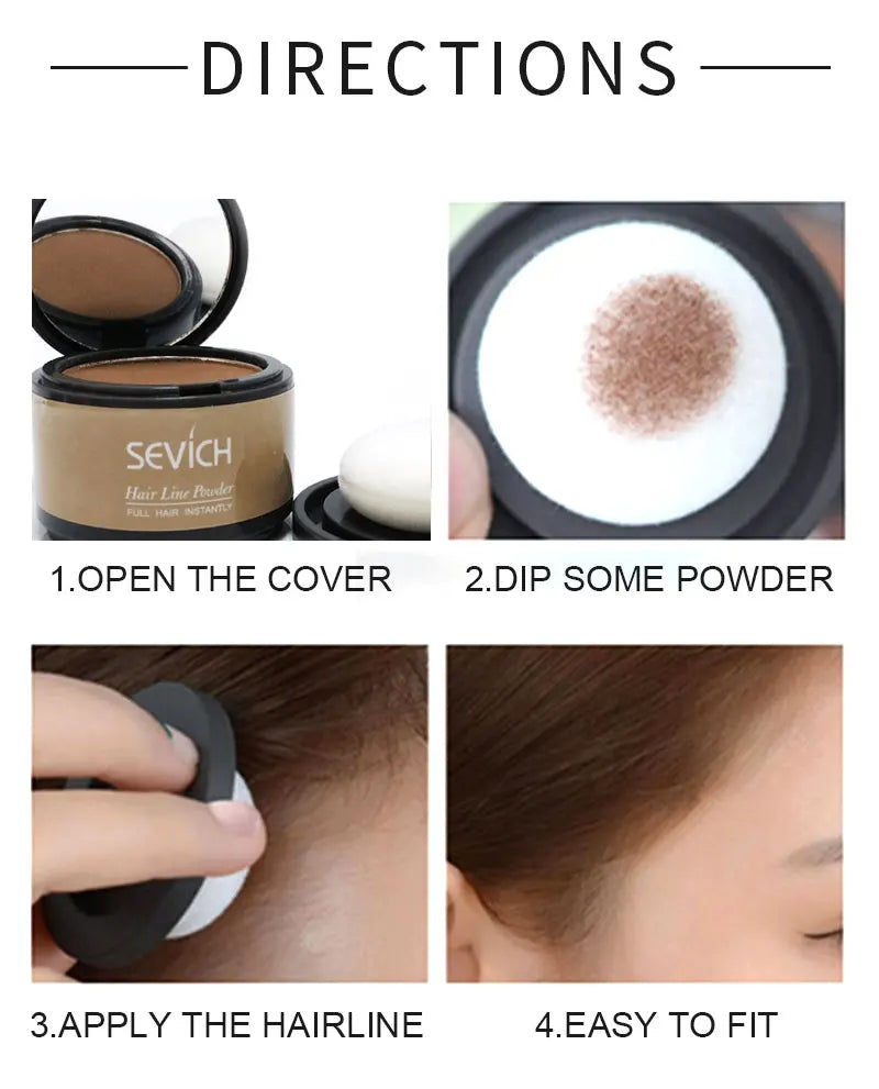 Sevich Hairline Powder 4g Hairline Shadow Powder Makeup Hair Concealer Natural Cover Unisex Hair Loss Product