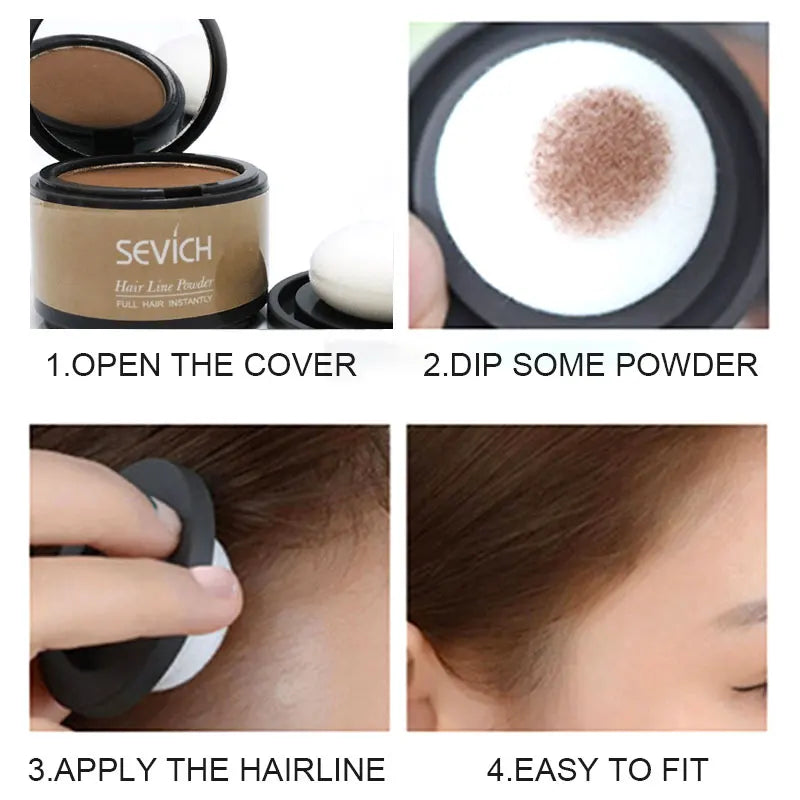 Sevich Hairline Powder 4g Hairline Shadow Powder Makeup Hair Concealer Natural Cover Unisex Hair Loss Product