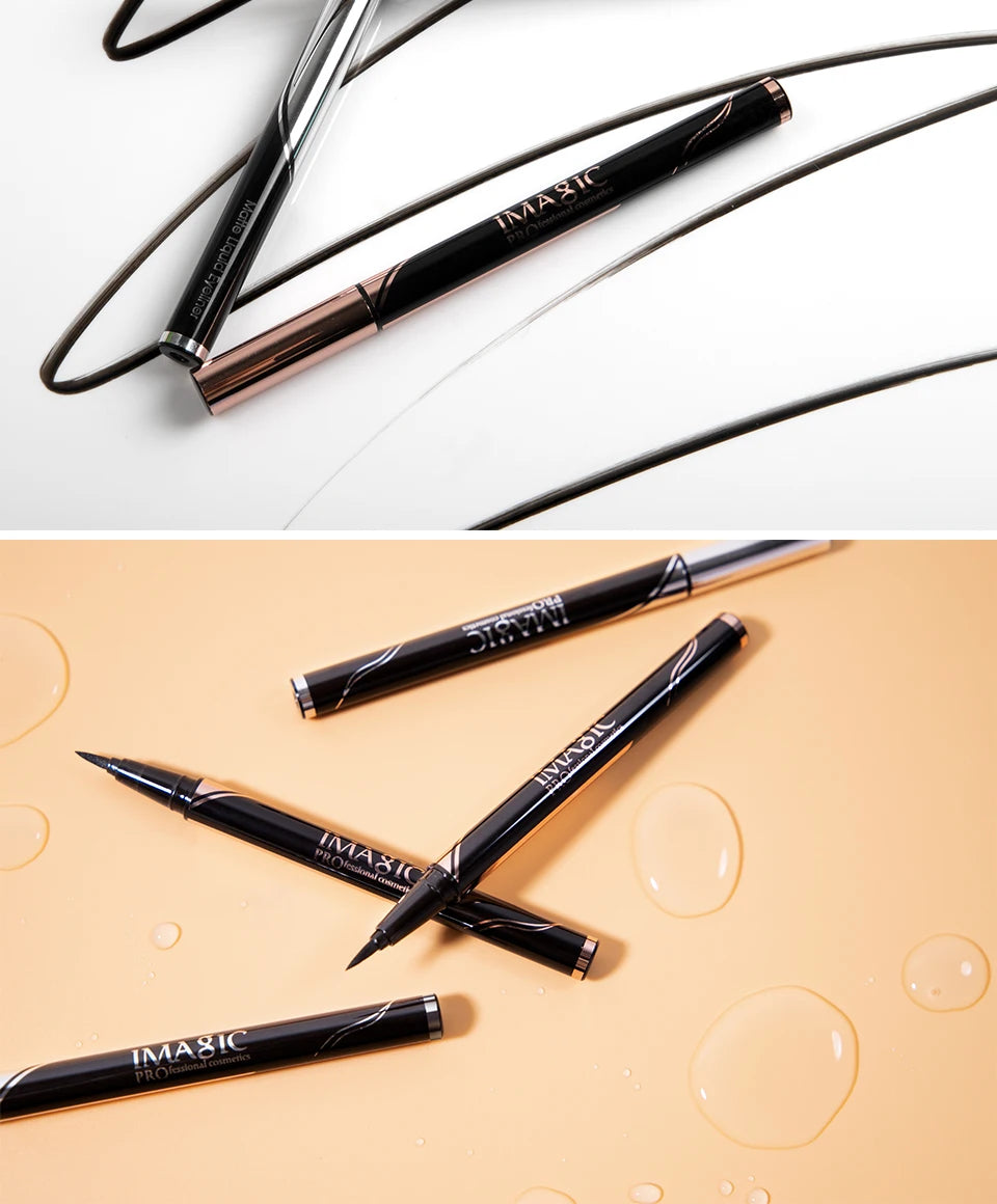 IMAGIC Waterproof Eyeliner Shine Eyeliner Matte Make Your Beauty Black Long Lasting Eyeliner Pen Makeup Cosmetic Tool