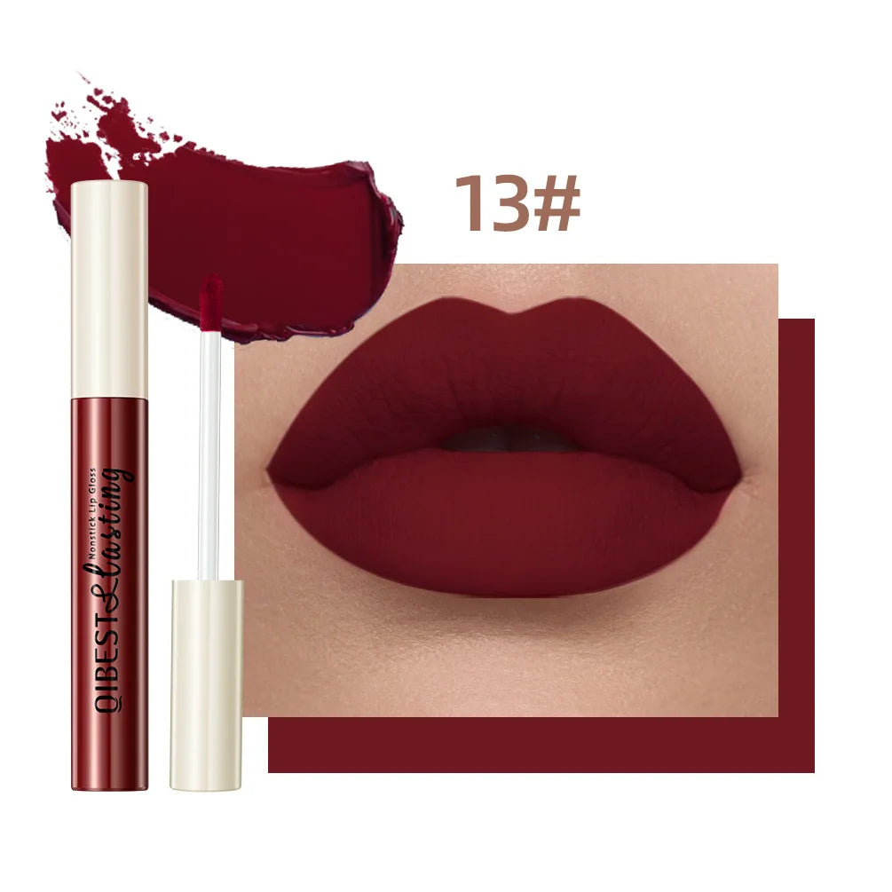 Matte Liquid Lipstick, Non-Stick Cup, Waterproof, Long-Lasting, Smudge-Proof, Velvet Finish, Transfer-Resistant Lip Gloss