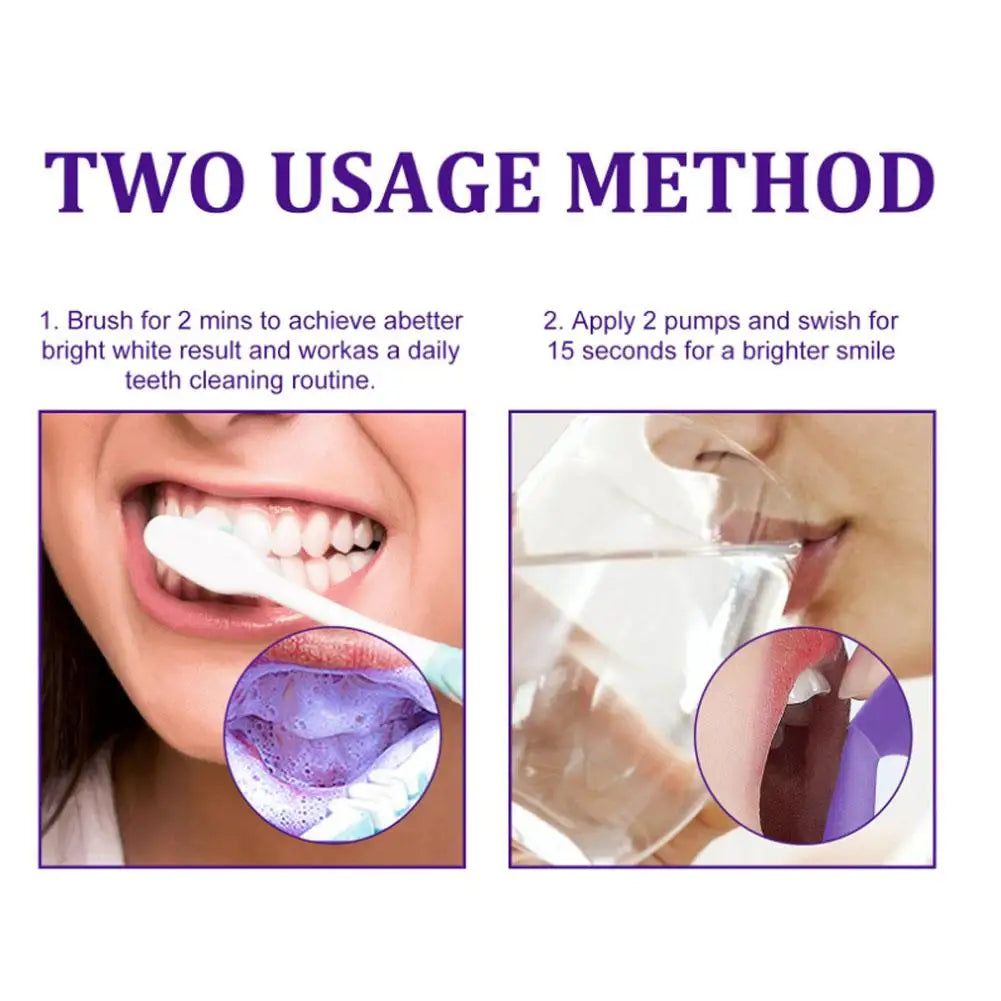 50ml V34 Mousse Toothpaste Removing Yellow Teeth Cleaning Tooth Stain Oral Fresh Tooth Care Product