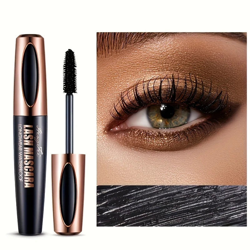 4D Lash Mascara Black Eye Lashes Waterproof & Smudge-Proof Long-Lasting No Flaking Natural No Clumping, All Day Exquisitely Full