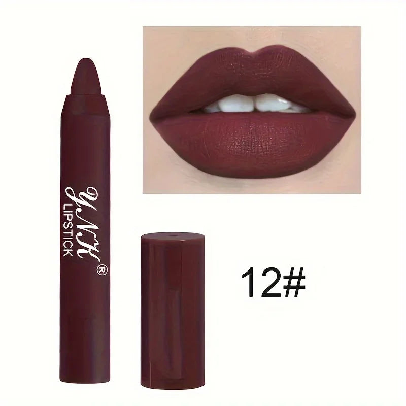 Nude Series Velvet Matte Lipstick Pencil Waterproof Long Lasting Red Lip Stick Non-Stick Cup Makeup Lip Tint Pen Cosmetic Makeup