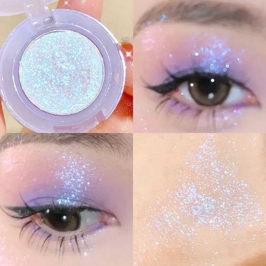 Monochrome Glitter Eyeshadow Pearlescent Highlighter Powder Makeup Diamond Eye Shadow Palette Bright Shiny Eye Makeup Cosmetics