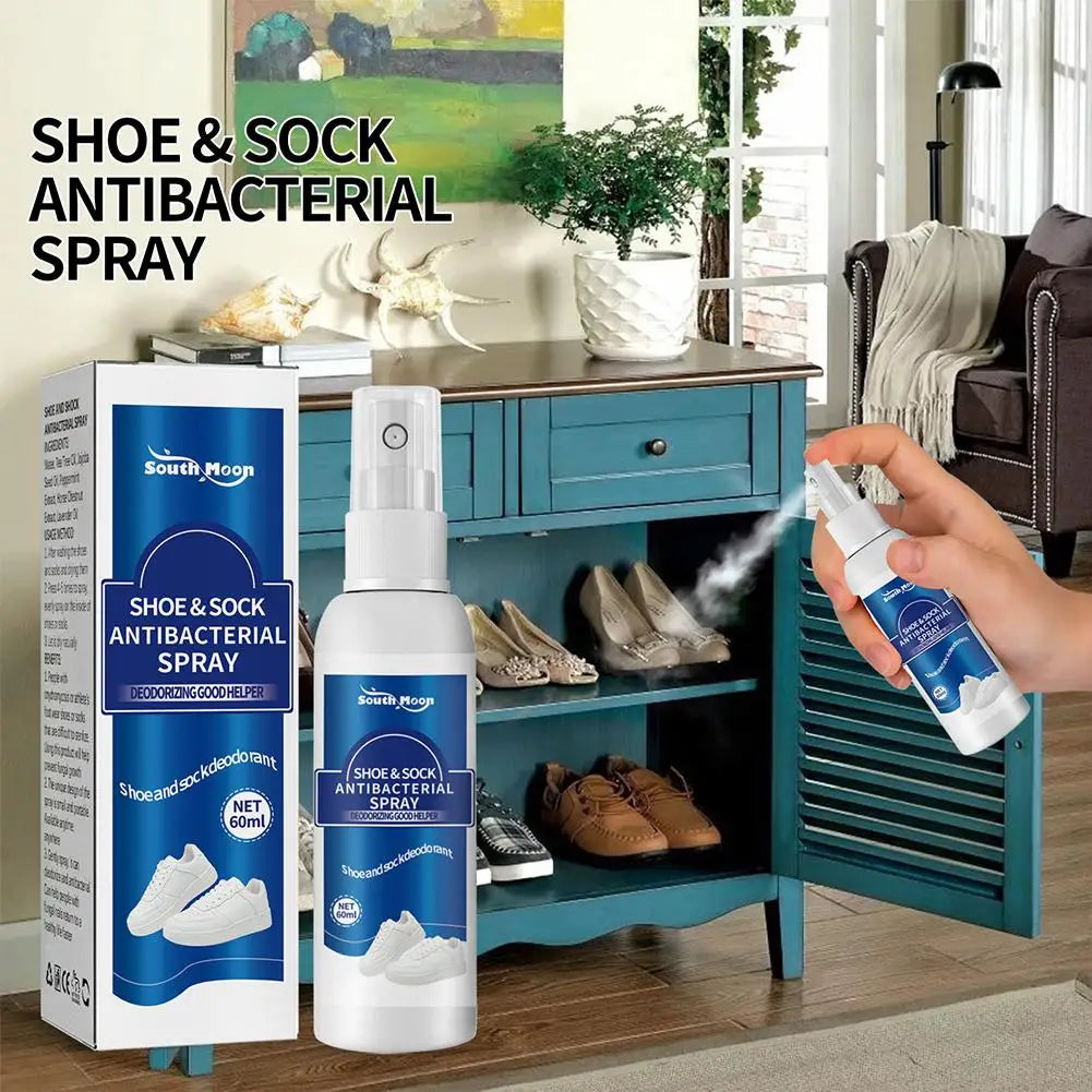 60ml Antibacterial Spray for Shoe Foot Odor Shoes Stink Freshener Socks Odor Remover Spray Refresh Antiperspirant Health Care