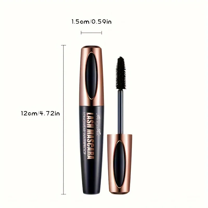 4D Lash Mascara Black Eye Lashes Waterproof & Smudge-Proof Long-Lasting No Flaking Natural No Clumping, All Day Exquisitely Full