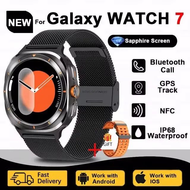 2024 New Galaxy Smart Watch 7 Ultra Men AMOLED Screen Multi-Function Sports Fitness Tracker Health Women smart watch for Samsung