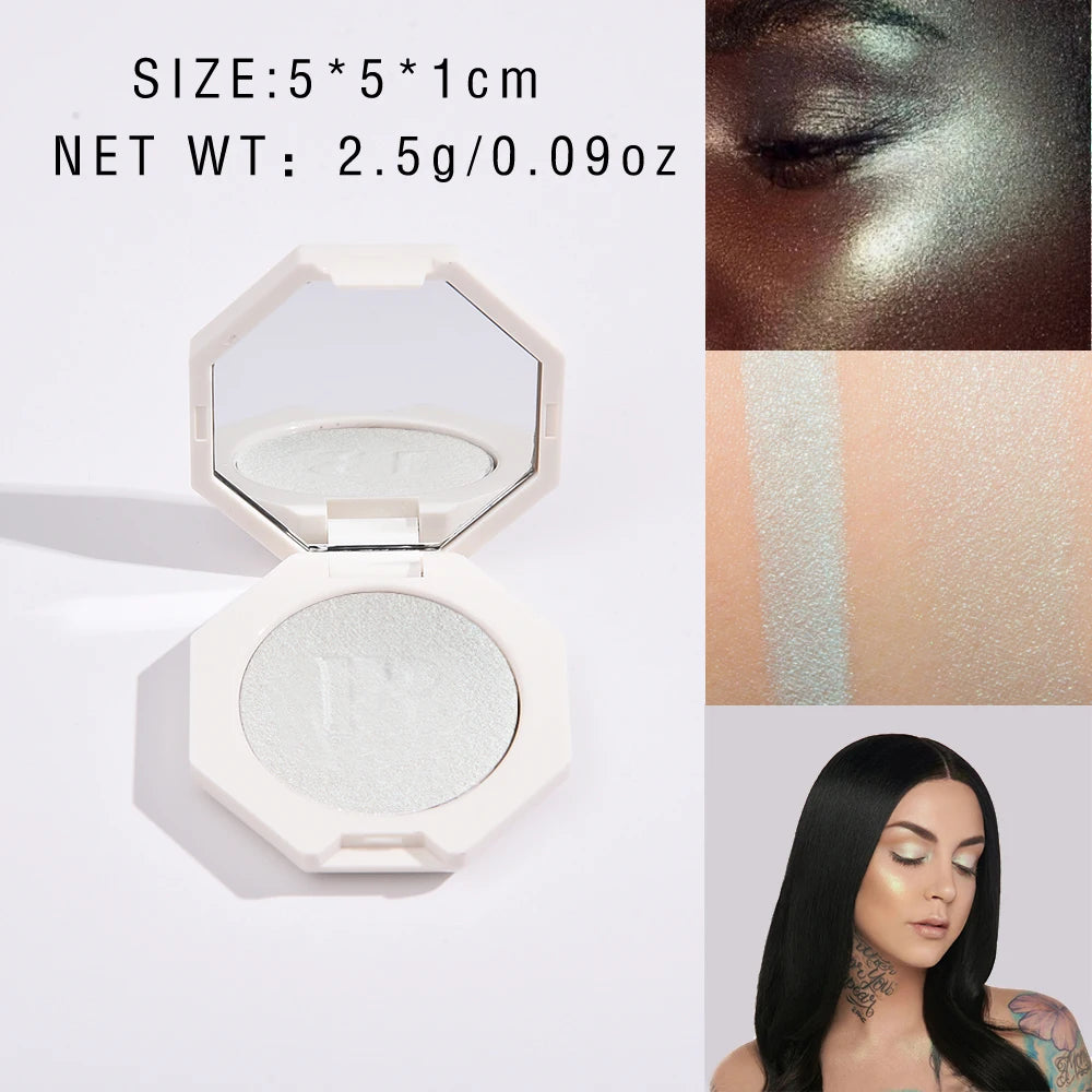 FB Highlighter Wattabrat 3D Baby Pink Shimmering Body Highlighter Makeup Palette Face Highlight Contouring Smooth Glitter Powder