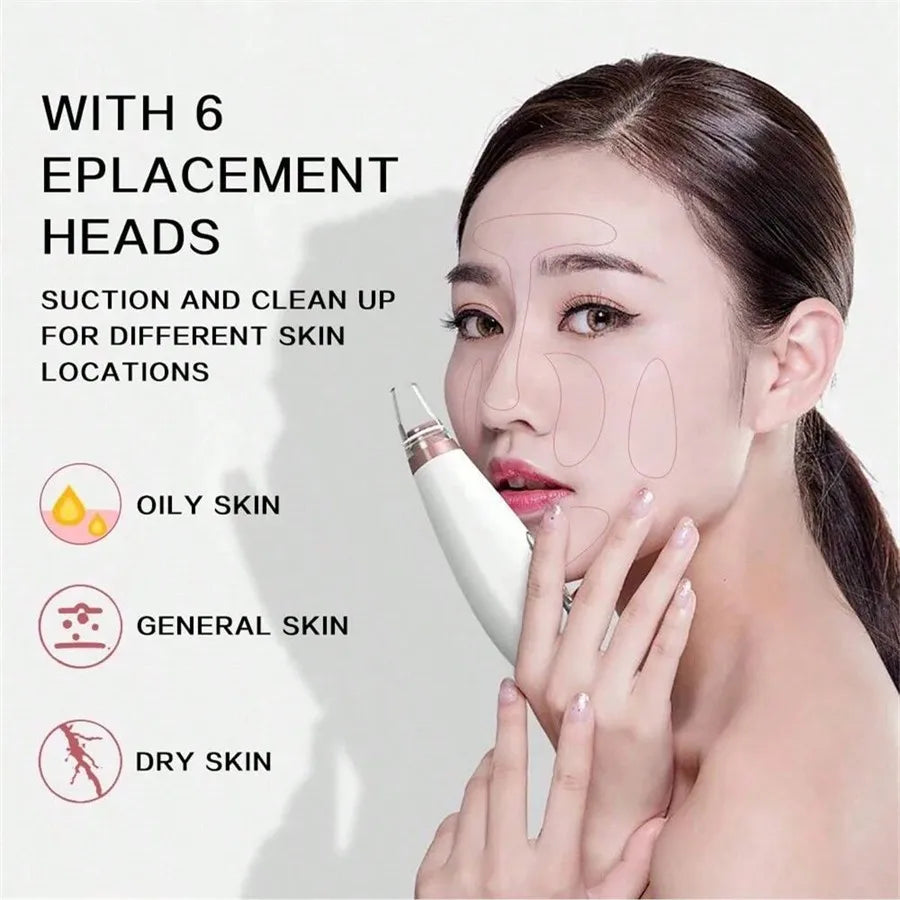 Electric Vacuum Suction Blackhead Remover Facial Pore Cleaner Comedone Spot Acne Pimple Blackhead Extractor USB Rechargeable