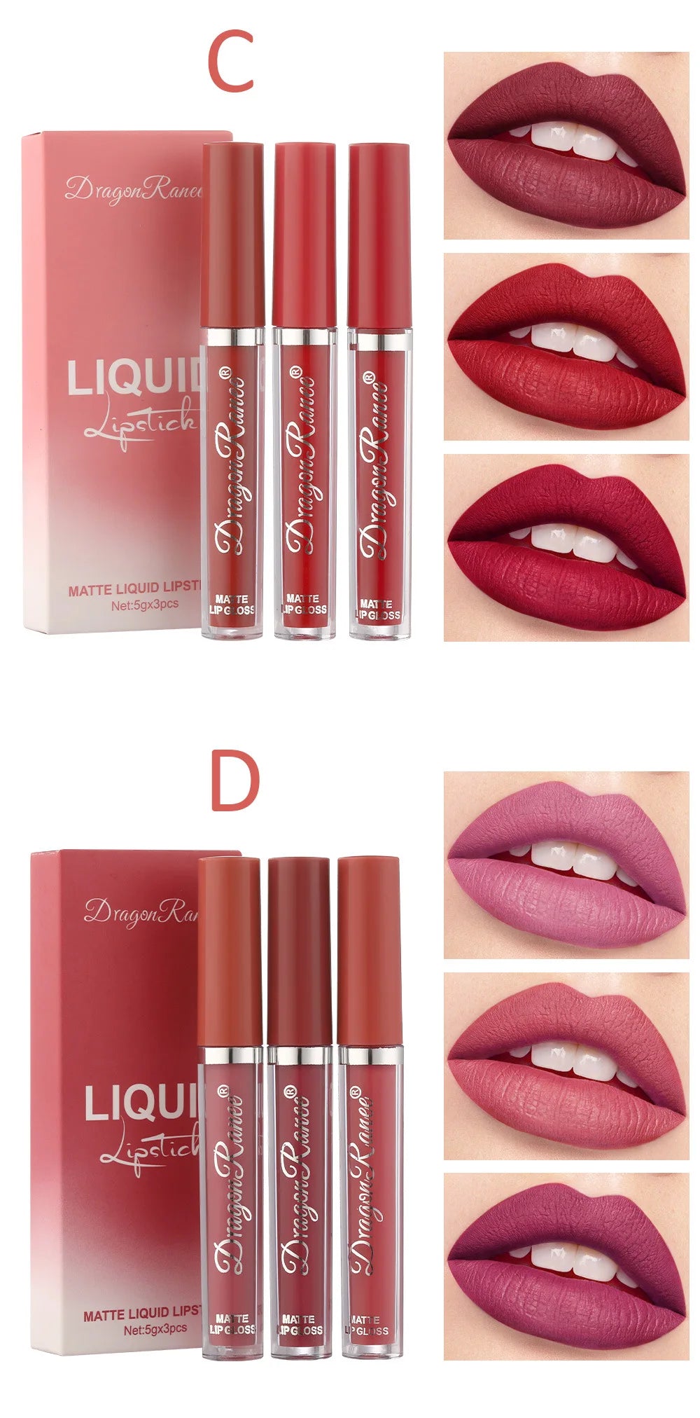 Korean Lipsticks Set Make Up For Women Beauty Cosmetics Matte Lipsticks Waterproof Long lasting The Best Liquid Lip Tint Stain