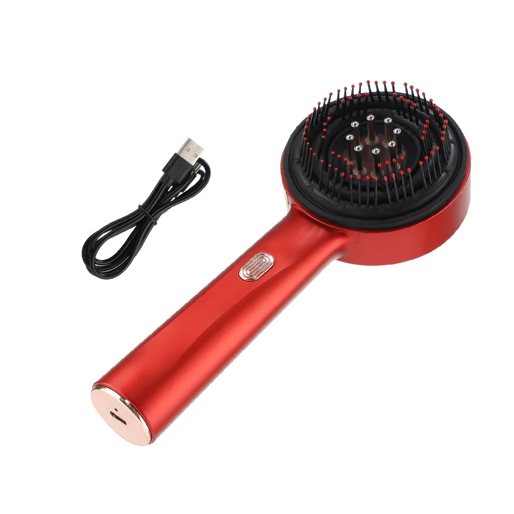 Electric Vibration Massage Comb Red Light Therapy Hair Growth Massage Scalp Brush Anti Hair Loss Liquid Oil Applicator Hair Care