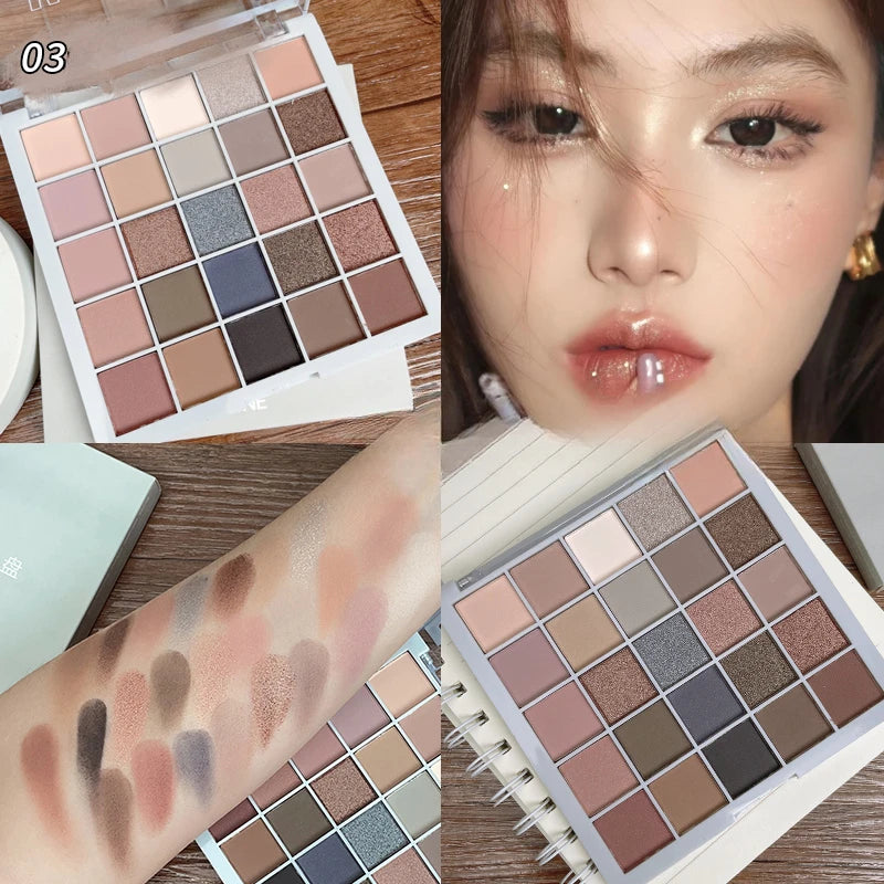 Cool Low Saturation Pure Wind 25 Color Eyeshadow Plate 2024 New Pearl Matte Color Ins Affordable Makeup