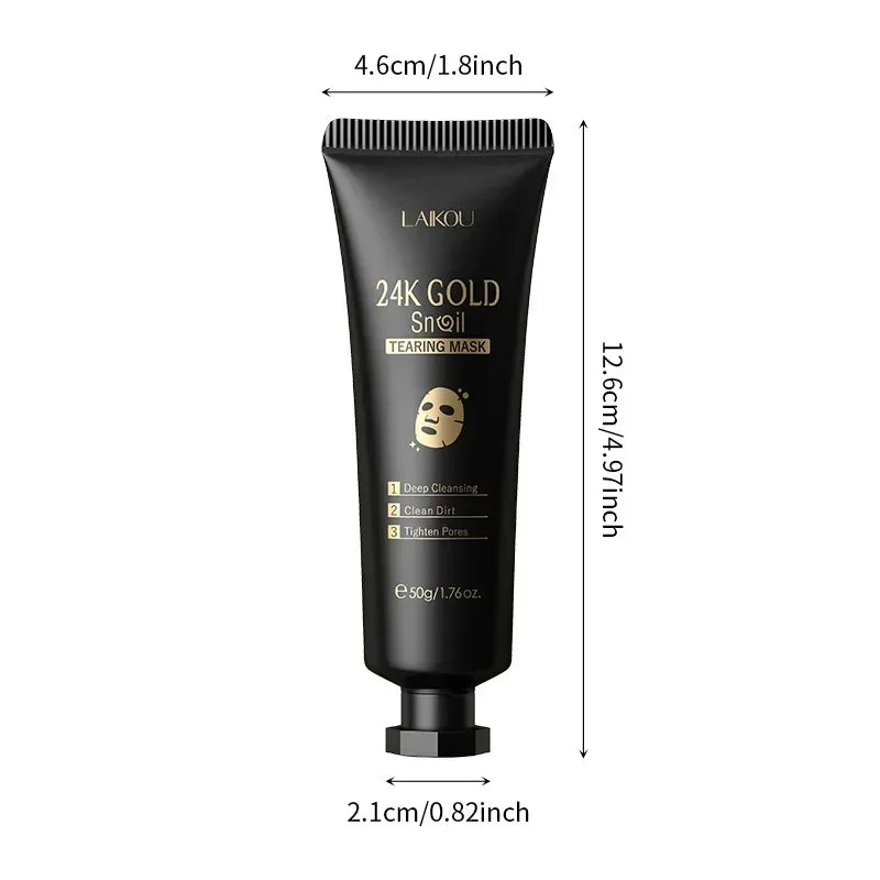 LAIKOU24K Gold foil snail tear mask 50g (hose) to clean pores