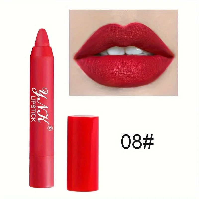 Nude Series Velvet Matte Lipstick Pencil Waterproof Long Lasting Red Lip Stick Non-Stick Cup Makeup Lip Tint Pen Cosmetic Makeup