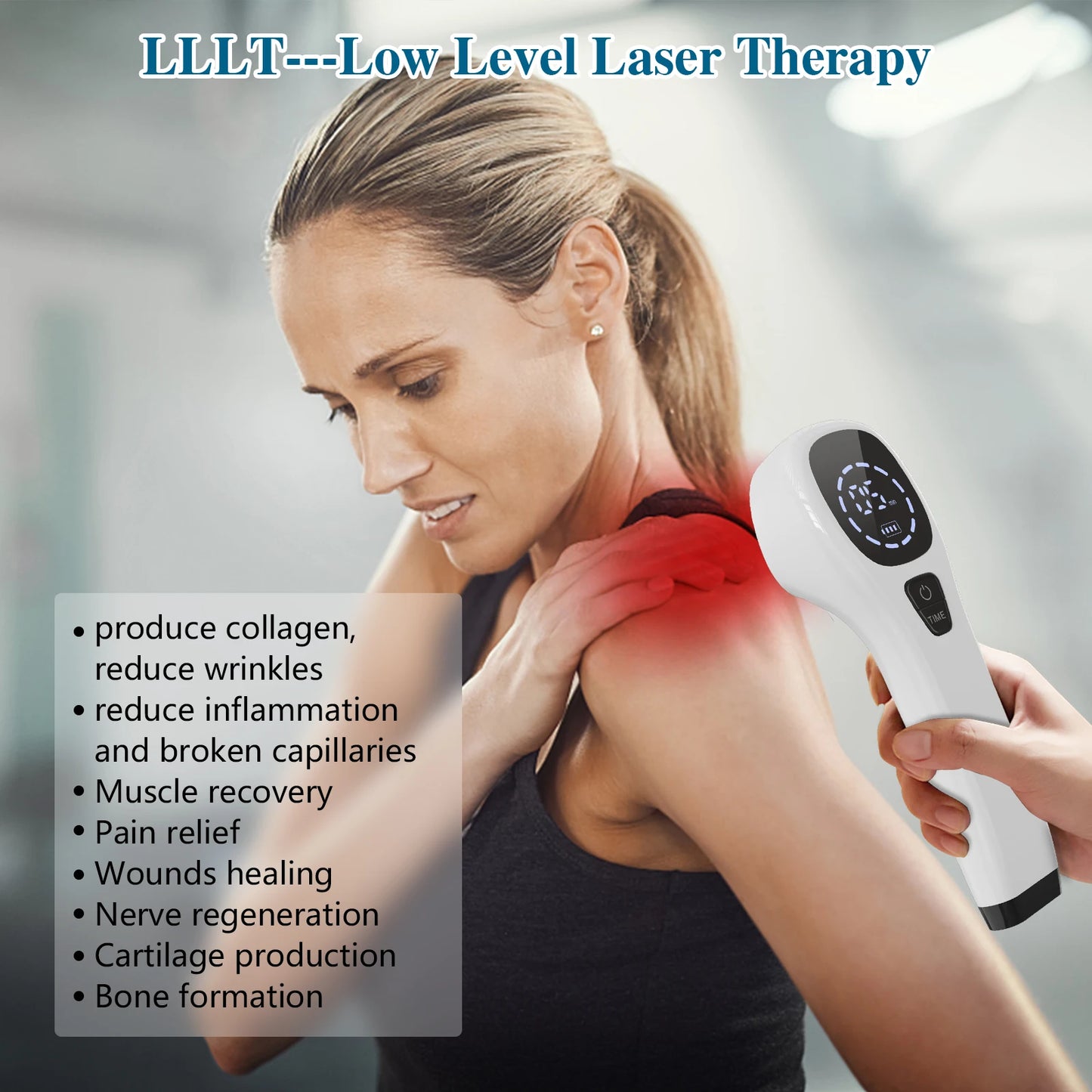 KTS Body Pain Laser Therapy Device 2x808nm LLLT Physiotherapy Equipment for Knee Pain Relief Arthritis Frozen shoulder Pet Pain