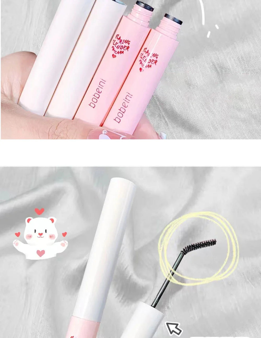 Ultra-fine Small Brush Head Mascara Lengthening Black 3D Lash Eyelash Extension Eye Lashes Long-wearing Black Color Mascara