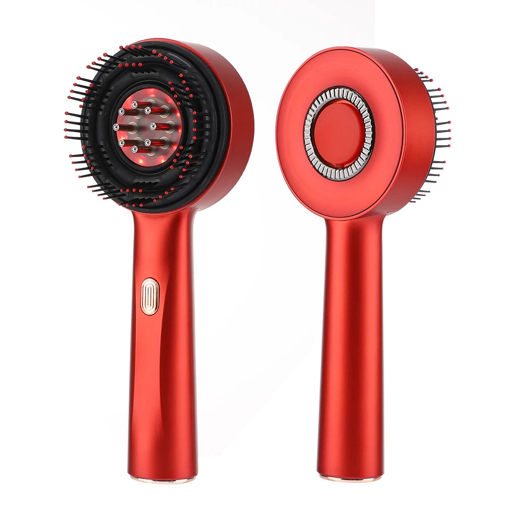 Electric Vibration Massage Comb Red Light Therapy Hair Growth Massage Scalp Brush Anti Hair Loss Liquid Oil Applicator Hair Care