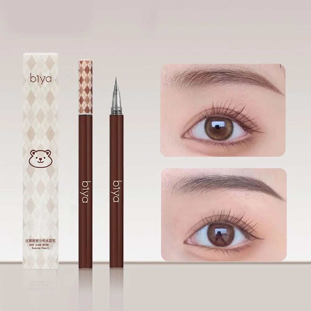 0.01mm Ultra Fine Liquid Eyebrow Pen Waterproof Natural Color Not Smudge Eyebrow BIYA Makeup Pencil