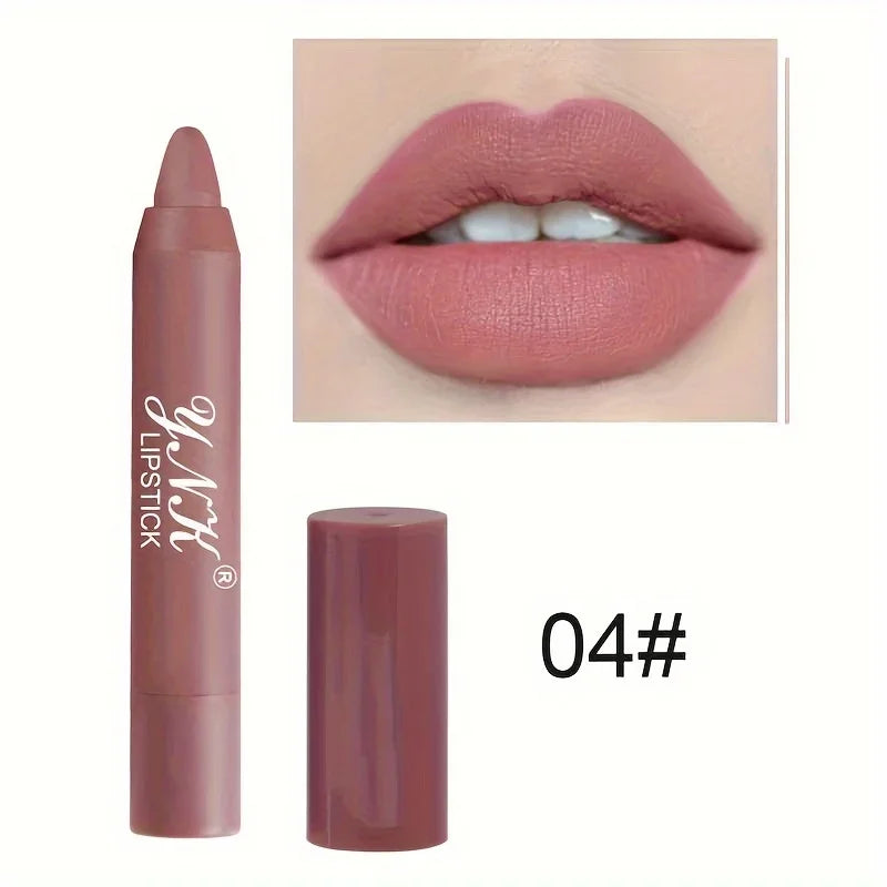 Nude Series Velvet Matte Lipstick Pencil Waterproof Long Lasting Red Lip Stick Non-Stick Cup Makeup Lip Tint Pen Cosmetic Makeup