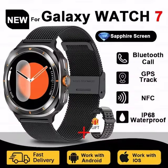 2024 New Galaxy Smart Watch 7 Ultra Men AMOLED Screen Multi-Function Sports Fitness Tracker Health Women smart watch for Samsung