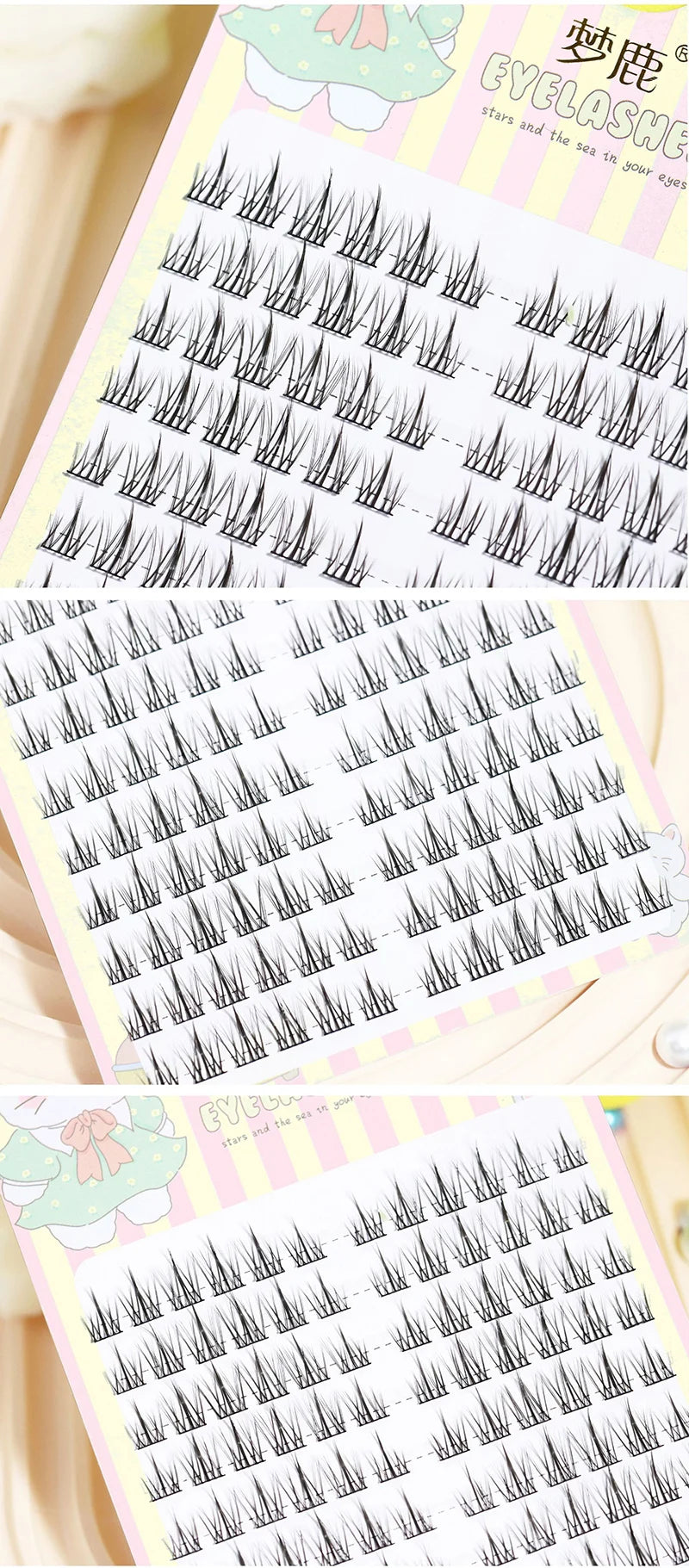 Brown Sunflower False Eyelashes Black Natural Manga Lashes Anime Eyelashes Large Capacity Eyelashes Extension Chinese Makeup