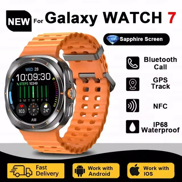 2024 New Galaxy Smart Watch 7 Ultra Men AMOLED Screen Multi-Function Sports Fitness Tracker Health Women smart watch for Samsung