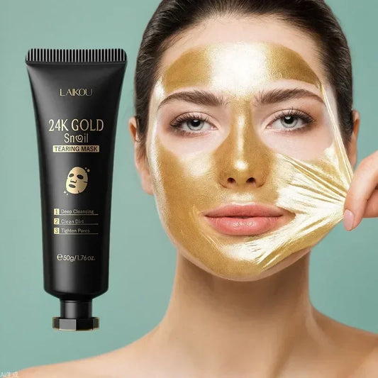 LAIKOU24K Gold foil snail tear mask 50g (hose) to clean pores