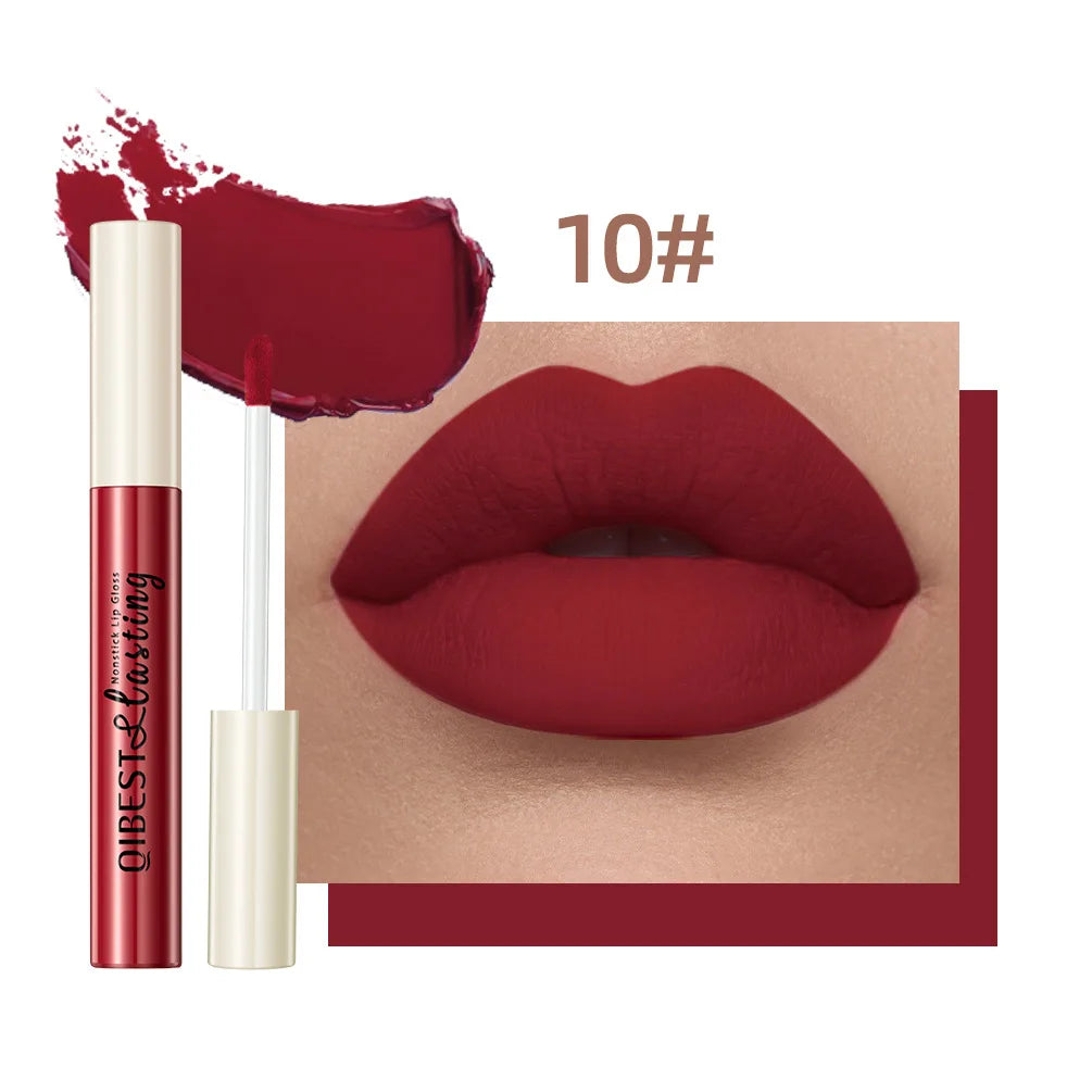 Matte Liquid Lipstick, Non-Stick Cup, Waterproof, Long-Lasting, Smudge-Proof, Velvet Finish, Transfer-Resistant Lip Gloss