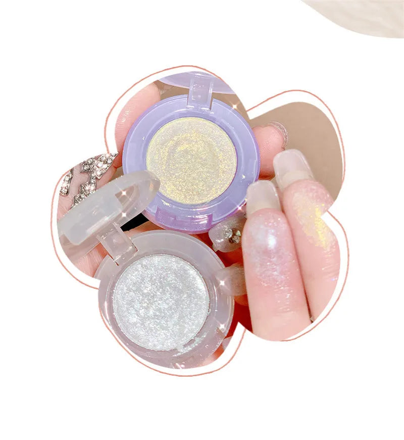 Monochrome Glitter Eyeshadow Pearlescent Highlighter Powder Makeup Diamond Eye Shadow Palette Bright Shiny Eye Makeup Cosmetics