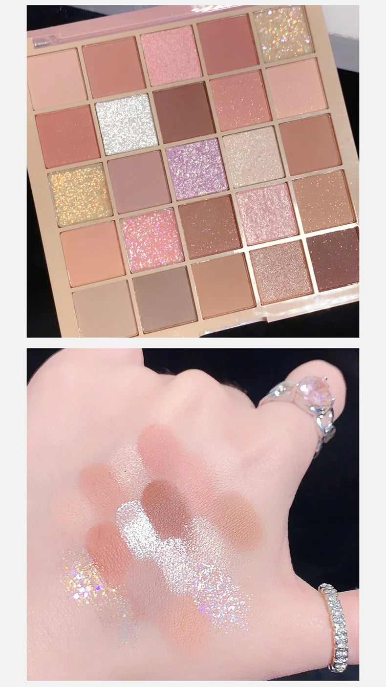 Cool Low Saturation Pure Wind 25 Color Eyeshadow Plate 2024 New Pearl Matte Color Ins Affordable Makeup