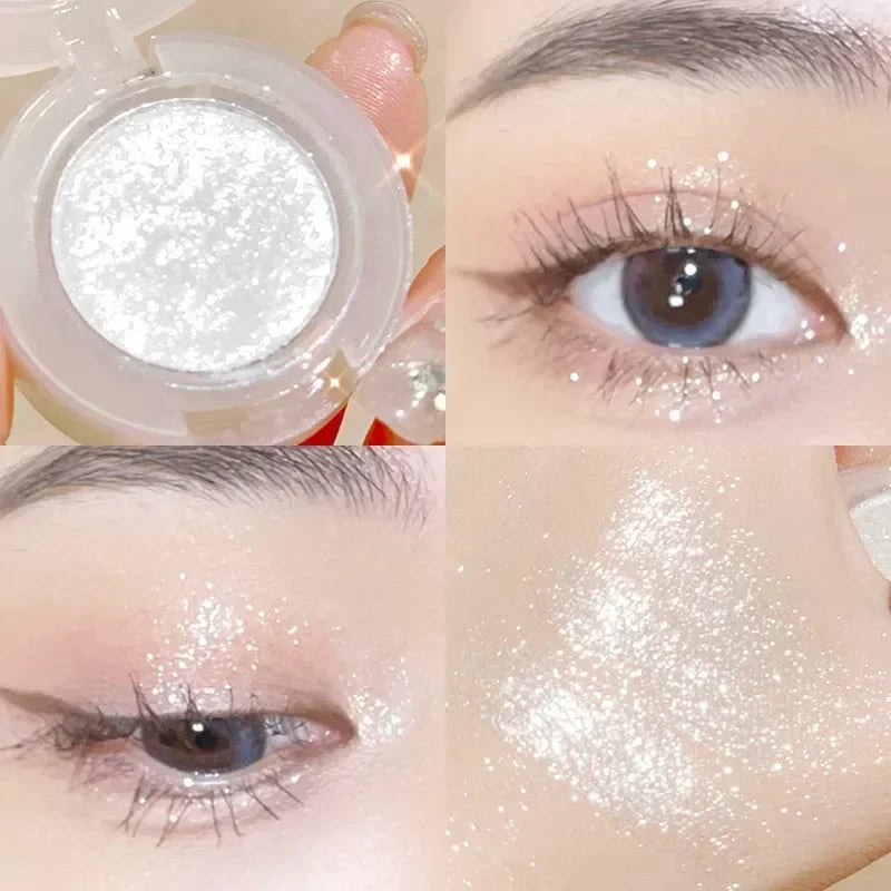 Monochrome Glitter Eyeshadow Pearlescent Highlighter Powder Makeup Diamond Eye Shadow Palette Bright Shiny Eye Makeup Cosmetics