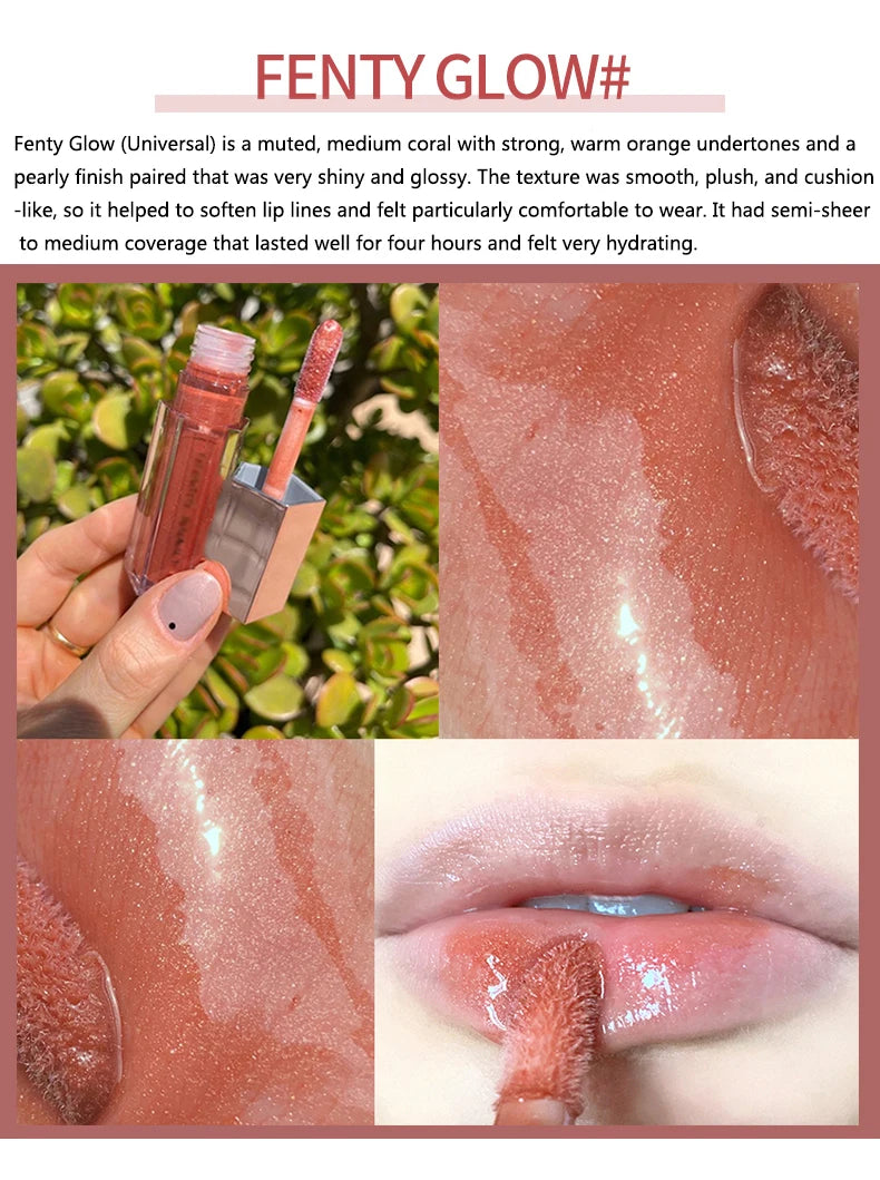 FB Gloss Bomb Cream Color Drip Lip Cream&Heat Makeup Liquid Lipstick Moisturizing Plumper Long Lasting Lipgloss 9ml