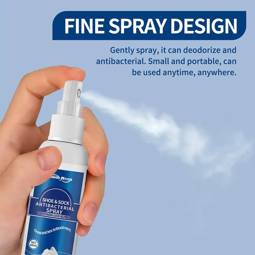 60ml Antibacterial Spray for Shoe Foot Odor Shoes Stink Freshener Socks Odor Remover Spray Refresh Antiperspirant Health Care