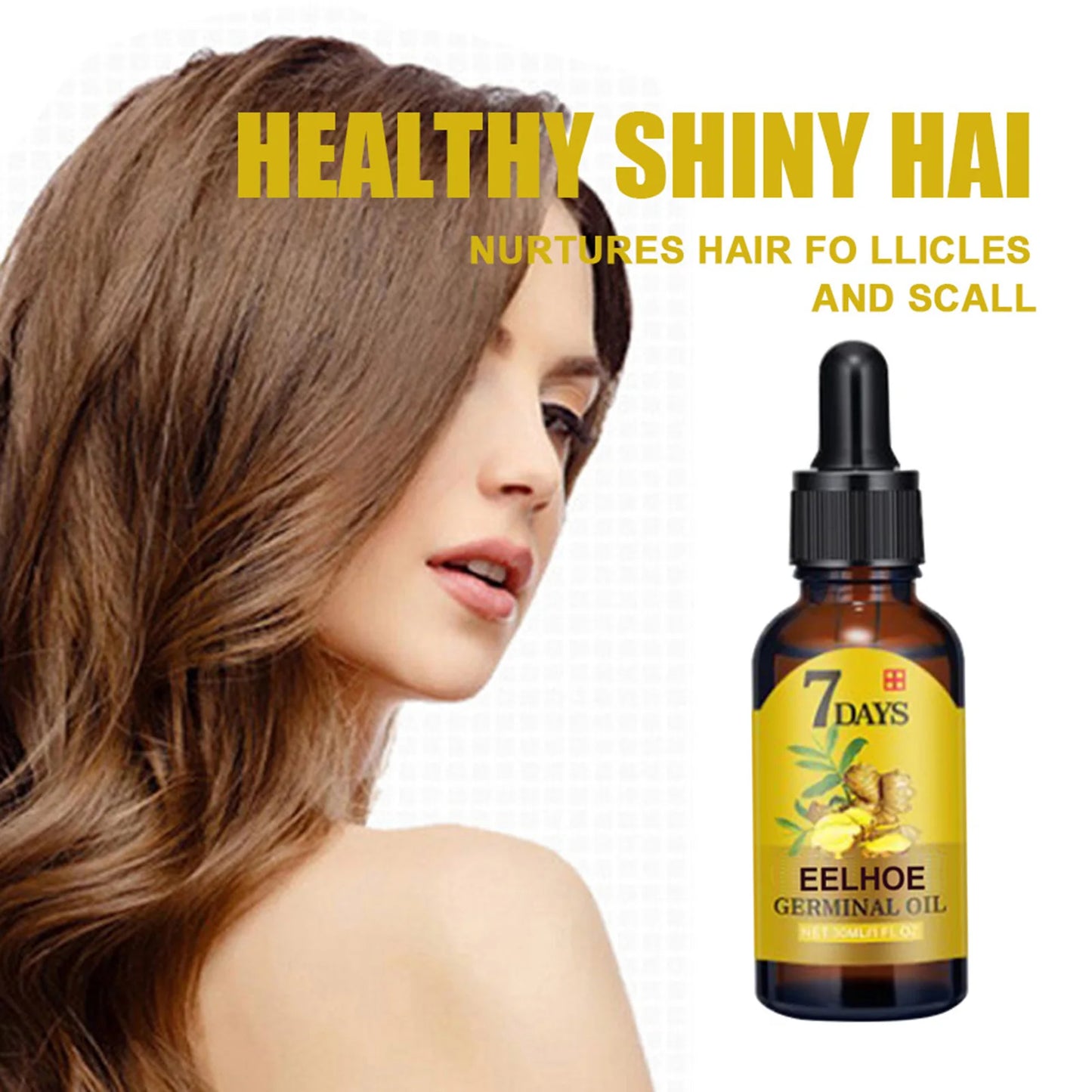 Hair Growth Serum Fast Growing Hair Essential Oil Beauty Hair Care 10/20/40ml Dense Regrowth Ginger Hair Promoting Regeneration