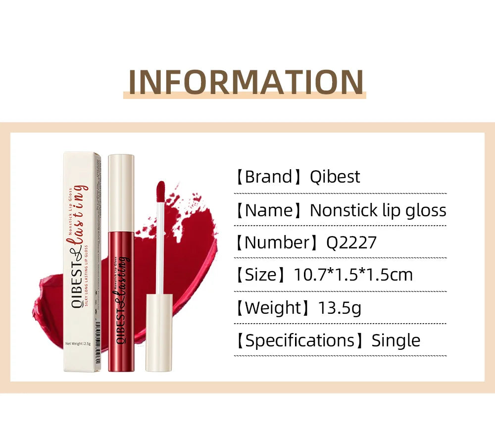 Matte Liquid Lipstick, Non-Stick Cup, Waterproof, Long-Lasting, Smudge-Proof, Velvet Finish, Transfer-Resistant Lip Gloss