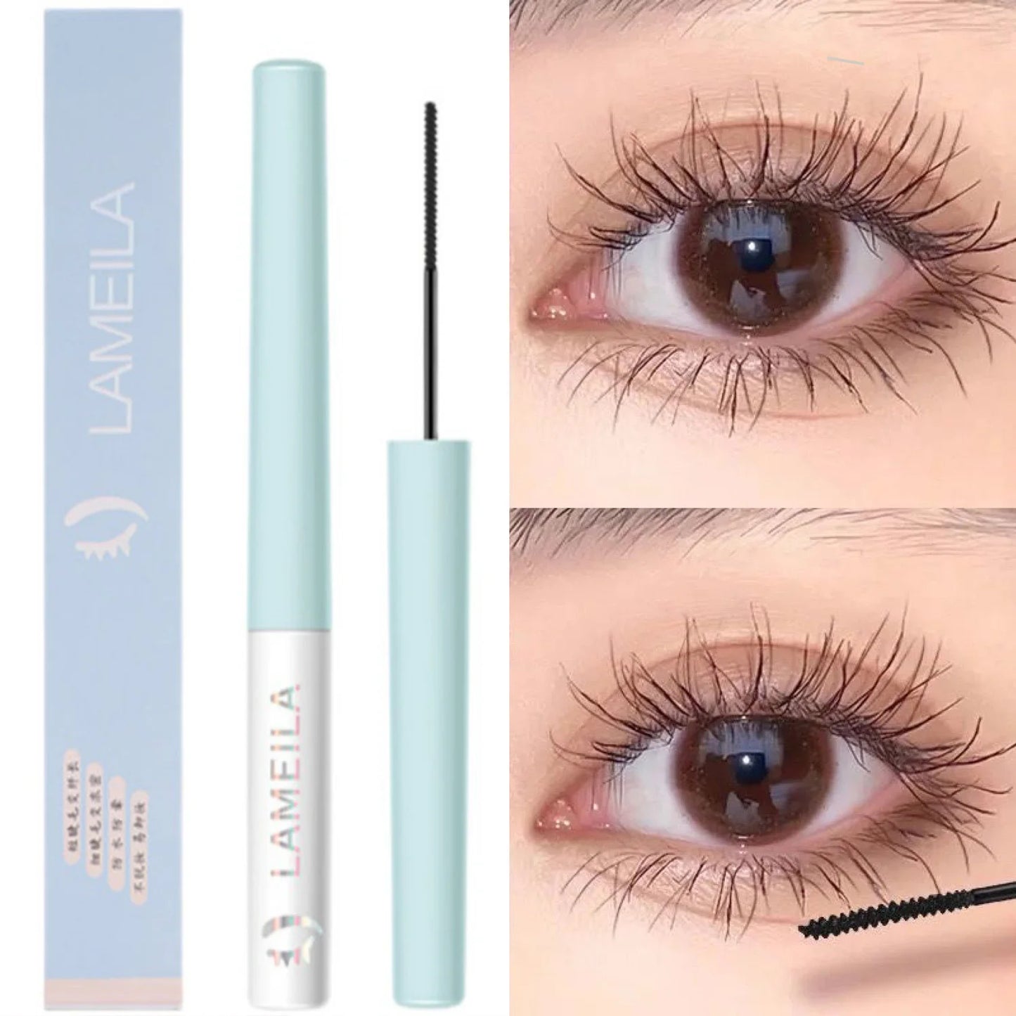 Ultra-fine Small Brush Head Mascara Lengthening Black 3D Lash Eyelash Extension Eye Lashes Long-wearing Black Color Mascara