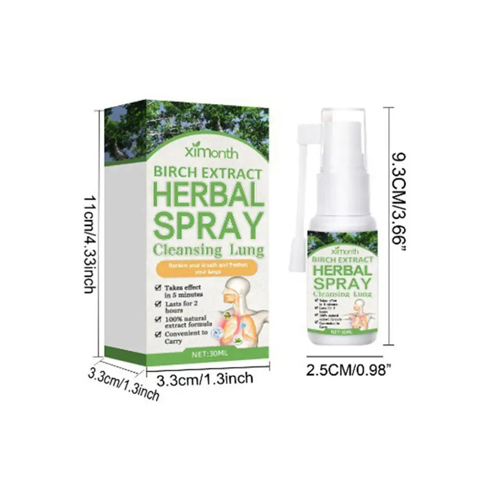 30ml Herbal Lung Cleansing Repair Spray Natural Nasal Nose Breath Cleaning Care Relieve Respiratory Discomfort