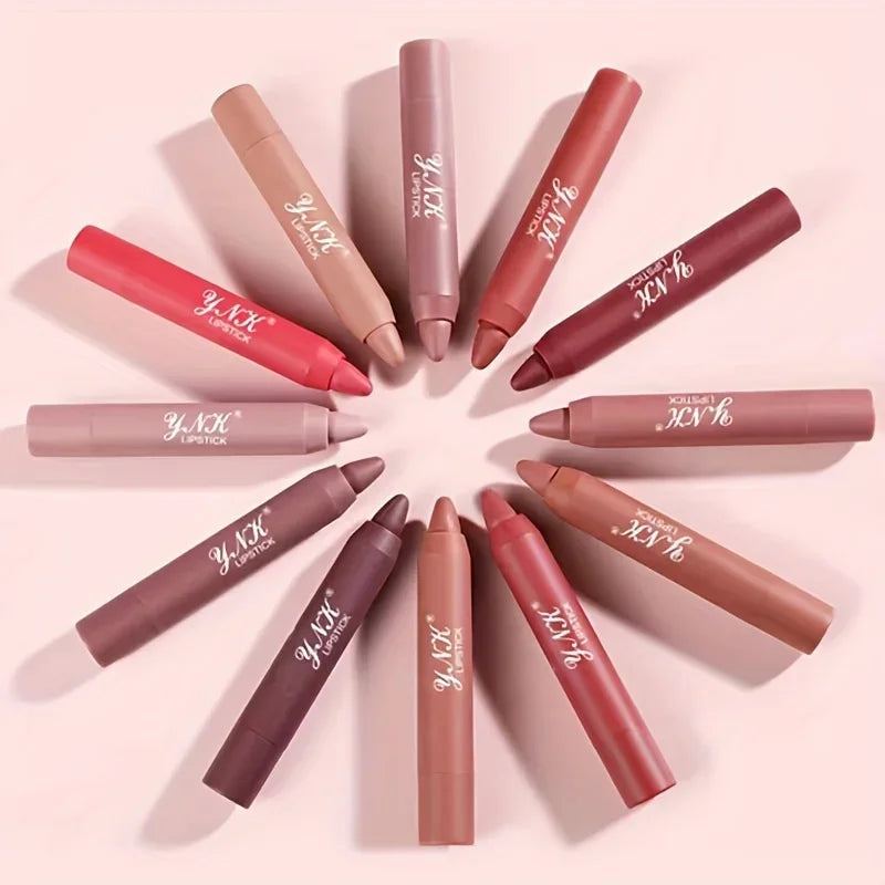 Nude Series Velvet Matte Lipstick Pencil Waterproof Long Lasting Red Lip Stick Non-Stick Cup Makeup Lip Tint Pen Cosmetic Makeup