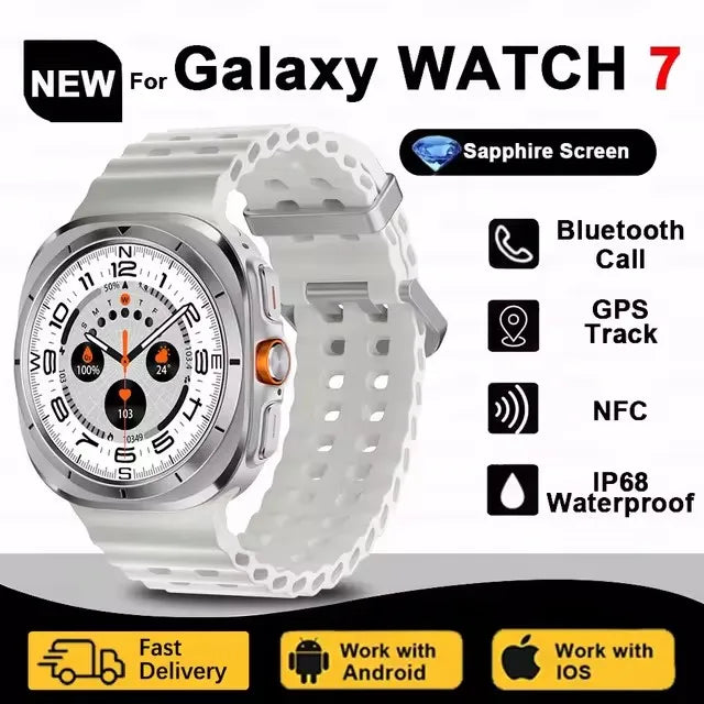 2024 New Galaxy Smart Watch 7 Ultra Men AMOLED Screen Multi-Function Sports Fitness Tracker Health Women smart watch for Samsung