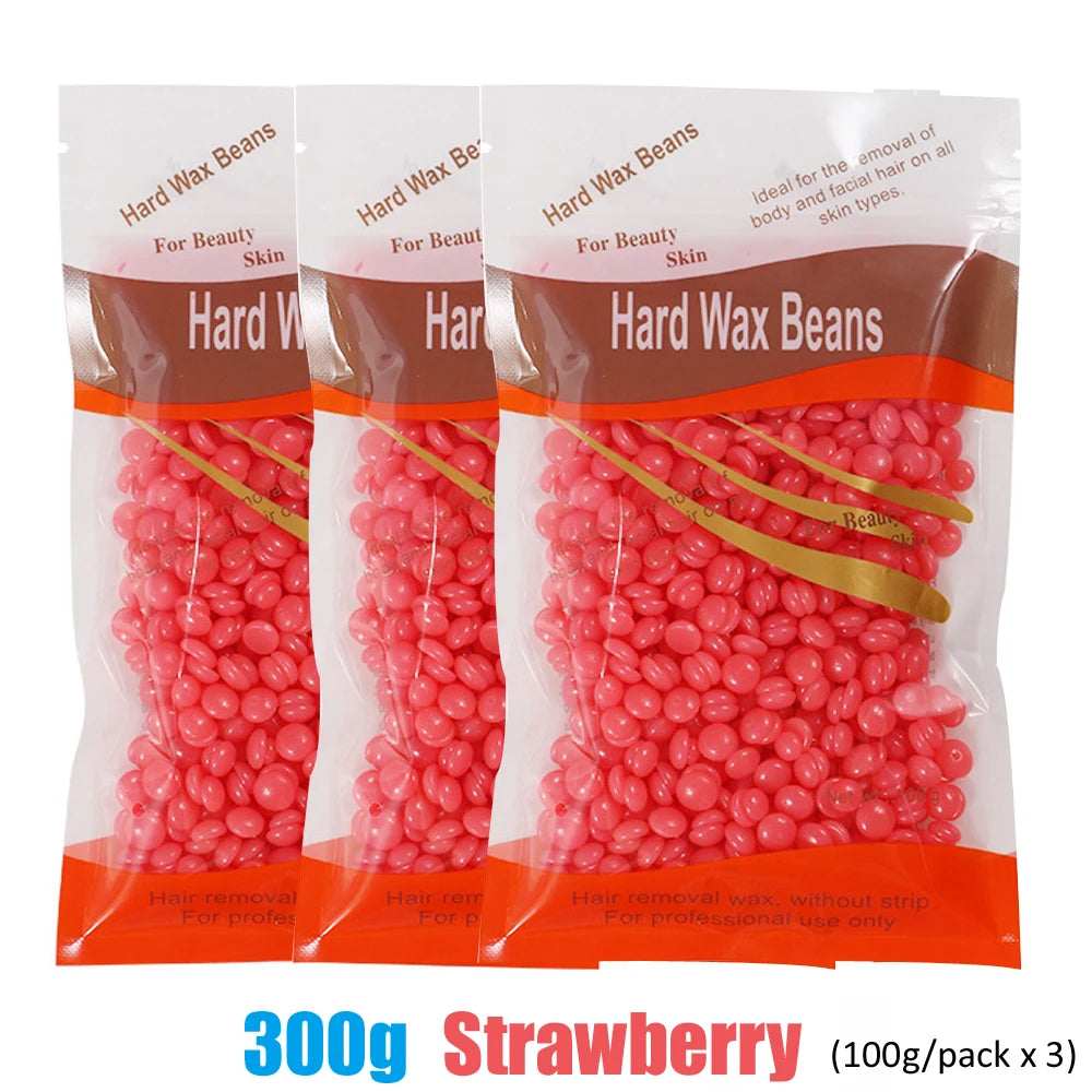 50g/200g/300g Hard Wax Beans Heating Machine Hair Removal Machine Wax Melting PotHot Film Painless Waxing Unisex Hair Removal