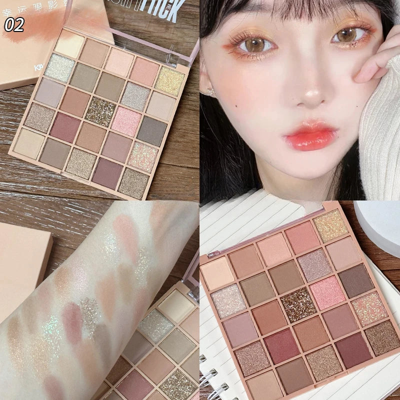 Cool Low Saturation Pure Wind 25 Color Eyeshadow Plate 2024 New Pearl Matte Color Ins Affordable Makeup