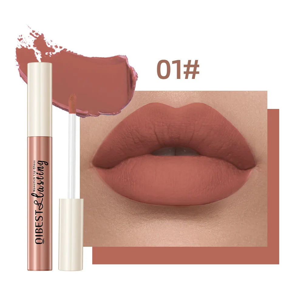 Matte Liquid Lipstick, Non-Stick Cup, Waterproof, Long-Lasting, Smudge-Proof, Velvet Finish, Transfer-Resistant Lip Gloss