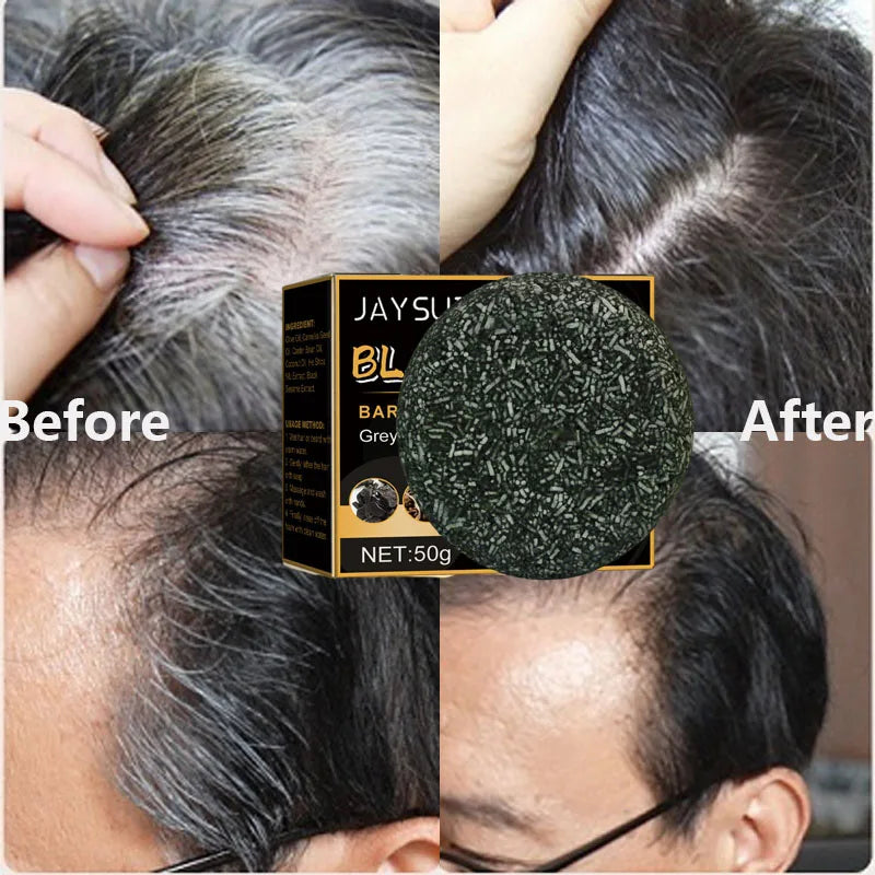 1/2/3/5Pcs Hair Darkening Shampoo Bar Soap Anti Dandruff Deep Cleansing Improve Itchy Head Frizz Black Nourishment Black Soap