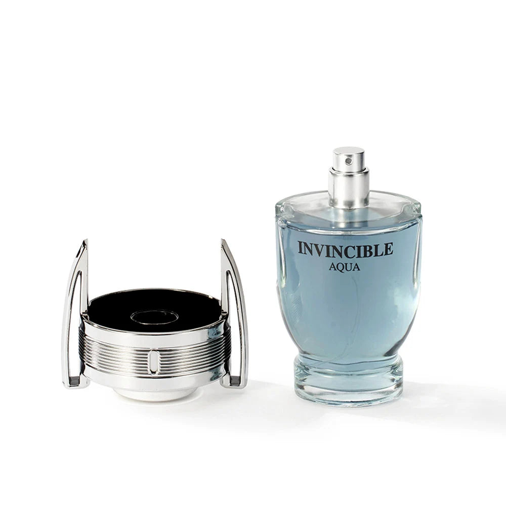 100ML 3.4FL.OZ INVINCIBLE AQUA Men's Perfume EDP, Woody Aquatic Notes, Fresh Ocean Fragrance Spray Gift for Men Free Shipping