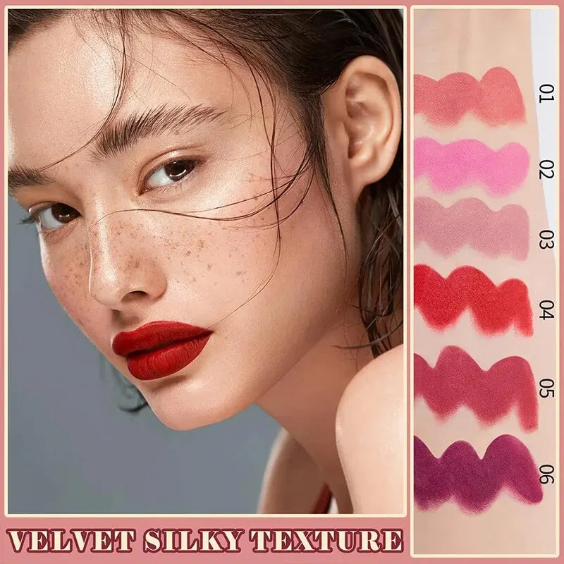 HANDAIYAN High-pigmented Matte Lipstick Velvet Waterproof Long-lasting Makeup Lips Cosmetics