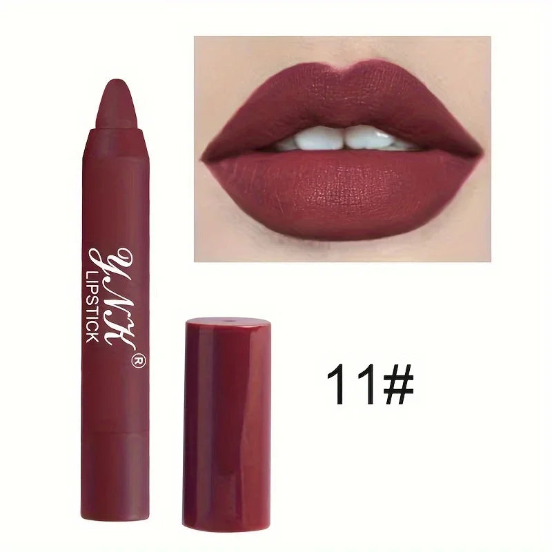 Nude Series Velvet Matte Lipstick Pencil Waterproof Long Lasting Red Lip Stick Non-Stick Cup Makeup Lip Tint Pen Cosmetic Makeup