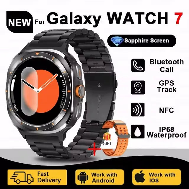 2024 New Galaxy Smart Watch 7 Ultra Men AMOLED Screen Multi-Function Sports Fitness Tracker Health Women smart watch for Samsung